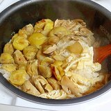 炊飯器で簡単！　「栗と松茸のおこわ」